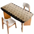 thumbnail image 1 of Brown Geometric Table Cloths for 6 Foot Rectangle Tables, Modern Abstract Art Ombre Patio Waterproof Elastic Fitted Tablecloths, Washable Rectangular Table Cover for Camping, 1 of 8