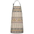 thumbnail image 1 of Brown Geometric Triangle Diamond Pattern Apron-Garden Aprons for Women with Pockets-Cotton Linen Waterproof Kitchen Cooking Gardening Aprons Adjustable for Kitchen,Cooking,BBQ and Salon 33x27 Inch, 1 of 7