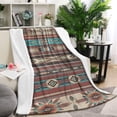 thumbnail image 1 of Brown Geometric Triangle Diamond Pattern Blanket,Comfortable Soft Flannel Throw Blanket,All Season,Warm Lightweight Blankets for Sofa Bed Couch Living Room Chair,40"x50", 1 of 4