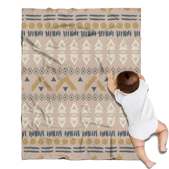 Brown Geometric Triangle Diamond Pattern Blanket,Comfortable Soft Lamb Wool Throw Blanket,All Season,Warm Lightweight Blankets for Sofa Bed Couch Living Room Chair,30"x40"