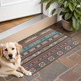 thumbnail image 1 of Brown Geometric Triangle Diamond Pattern Door Rugs,Washable Non Slip Door Mats Indoor,Decorative Door Mats,Entry Mat Indoor for Entrance,Bedroom,Kitchen,Bathroom,16"x24", 1 of 6