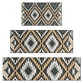 thumbnail image 1 of Brown Geometric Triangle Diamond Pattern Kitchen Rugs Sets Of 3,Kitchen Runner Rugs Non Skid Washable,Decorative Kitchen Floor Mats for Kitchen,Sink,Laundry,17"x30"+ 17"x47" + 17"x59", 1 of 6