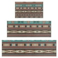 thumbnail image 1 of Brown Geometric Triangle Diamond Pattern Kitchen Rugs Sets Of 3,Kitchen Runner Rugs Non Skid Washable,Decorative Kitchen Floor Mats for Kitchen,Sink,Laundry,17"x30"+ 17"x47" + 17"x59", 1 of 6