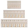 thumbnail image 1 of Brown Geometric Triangle Diamond Pattern Kitchen Rugs Sets Of 3,Kitchen Runner Rugs Non Skid Washable,Decorative Kitchen Floor Mats for Kitchen,Sink,Laundry,17"x30"+ 17"x47" + 17"x59", 1 of 6