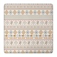 thumbnail image 1 of Brown Geometric Triangle Diamond Pattern Square Fitted Tablecloth with Elastic Edge,Square Table Cover,Washable Elastic Table Cover for Home Kitchen Party Decor 36"x36", 1 of 6