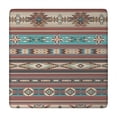 thumbnail image 1 of Brown Geometric Triangle Diamond Pattern Square Fitted Tablecloth with Elastic Edge,Square Table Cover,Washable Elastic Table Cover for Home Kitchen Party Decor 34"x34", 1 of 6