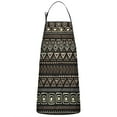 thumbnail image 1 of Brown Geometric Triangle Square Pattern Apron-Garden Aprons for Women with Pockets-Cotton Linen Waterproof Kitchen Cooking Gardening Aprons Adjustable for Kitchen,Cooking,BBQ and Salon 33x27 Inch, 1 of 7