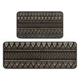thumbnail image 1 of Brown Geometric Triangle Square Pattern Kitchen Rugs Sets Of 2,Anti Fatigue Kitchen Mat Rugs Non Slip Washable,Decorative Kitchen Floor Mats for Kitchen,Sink,Laundry,17"X30"+17"X47", 1 of 7