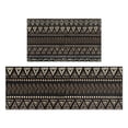 thumbnail image 1 of Brown Geometric Triangle Square Pattern Kitchen Rugs Sets Of 2,Anti Fatigue Kitchen Mat Rugs Non Slip Washable,Decorative Kitchen Floor Mats for Kitchen,Sink,Laundry,17"x30"+17"x47", 1 of 7