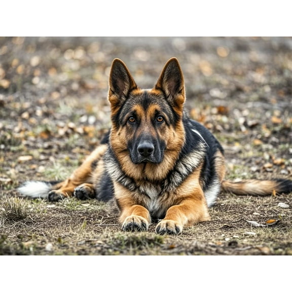 Brown German Shepherd 5D Diamond Art DIY Kits Diamond Painting Full Round Drill Rhinestones Crystal by Number Stitch Embroidery Arts and Crafts for Living Room Bedroom Home Wall Decor 12x16 inch