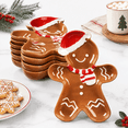 Diametric Dimensions Brown Gingerbread Ceramic Appetizer Plates, Set of 4, 5.91 Inch ...