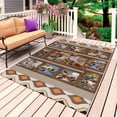 thumbnail image 1 of Brown Giraffe Outdoor Rug 3x5 Ft, Non Slip Washable Area Rug, Wildlife Animals Vintage Geometric Patio Rugs Carpet Runner, Large Floor Mat for Indoor/Outdoor Deck Porch Camping, 1 of 8