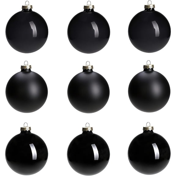 Brown Glass Christmas Ball Ornaments for Tree, 2.36” Christmas Hanging Ornaments Set of 12 Xmas Baubles for Holiday Party Xmas Tree Decorations Gifts