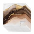 thumbnail image 1 of Brown Gold Marble Cloth Napkins, Modern Simple Abstract Fluid Art Washable and Reusable Dinner Napkins Set of 6, Table Napkin for Kitchen Party Birthday Wedding Hotel Housewarming 20"x20", 1 of 9