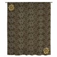 thumbnail image 1 of Brown Golden Floral Sheer Curtains 45 Inches Long, Modern Abstract Art Spring Flowers Light Filering Curtains, Breathable Simi Curtain Privacy Drapes for Kitchen Bathroom Small Window Treatment, 1 of 9
