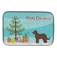 thumbnail image 1 of Brown Goldendoodle Christmas Tree Dish Drying Mat, 1 of 1