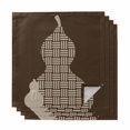 thumbnail image 1 of Brown Gourd Cloth Napkins, Modern Abstract Art Geometric Washable and Reusable Dinner Napkins Set of 4, Table Napkin for Kitchen Party Birthday Wedding Hotel Housewarming 20"x20", 1 of 9