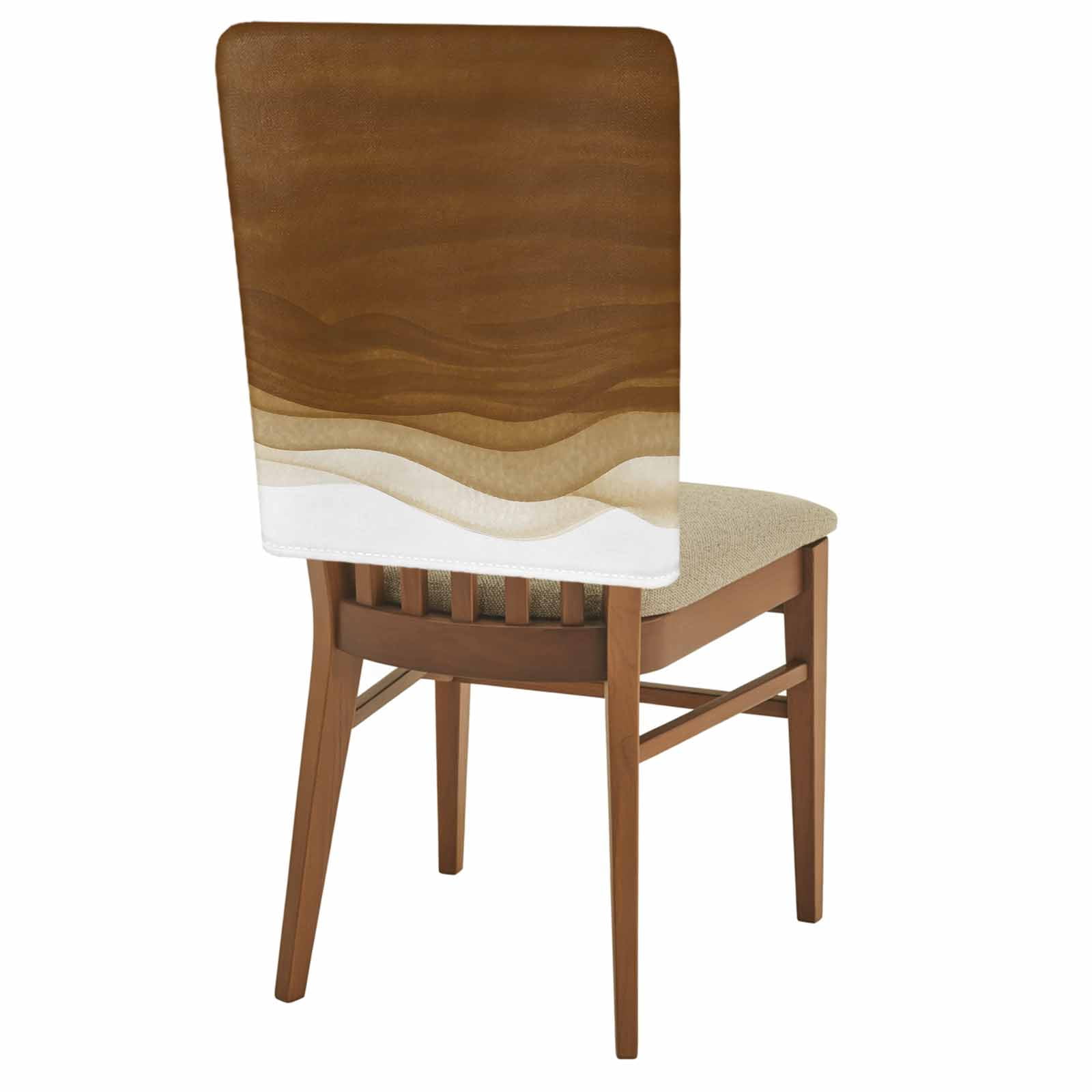 Gradient Formyla Brown Gradient Chair Back Covers Set of 4, Watercolor Abstract Brown ...