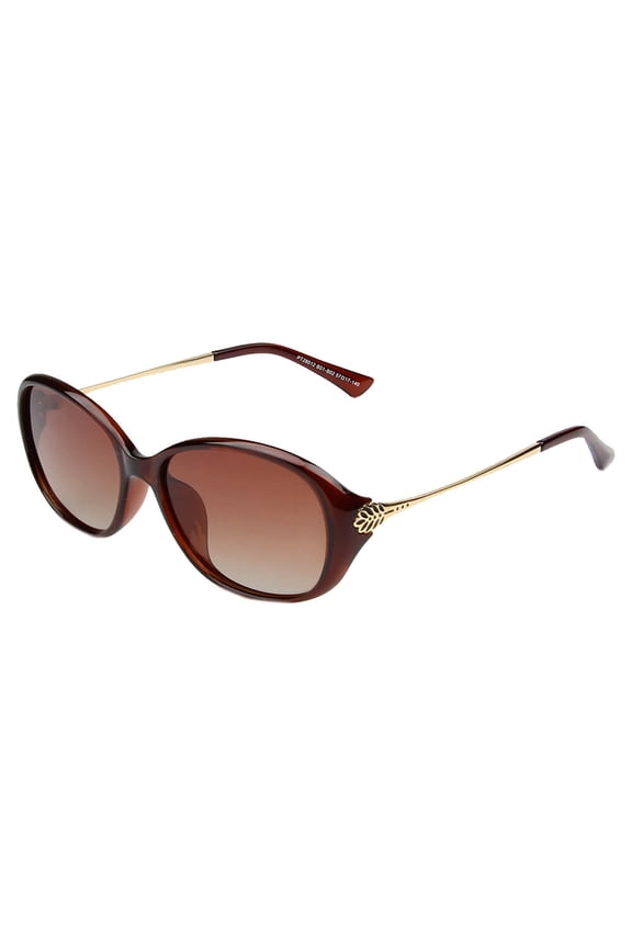 Brown Gradient Lens Metal Square Frame Sunglasses - UV Protection Classic Outdoor & Daily Eyewear