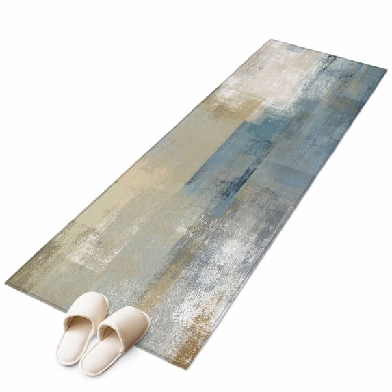Brown Gradient Oil Painting Art Non-Slip Non-Shedding Floor Mat ...