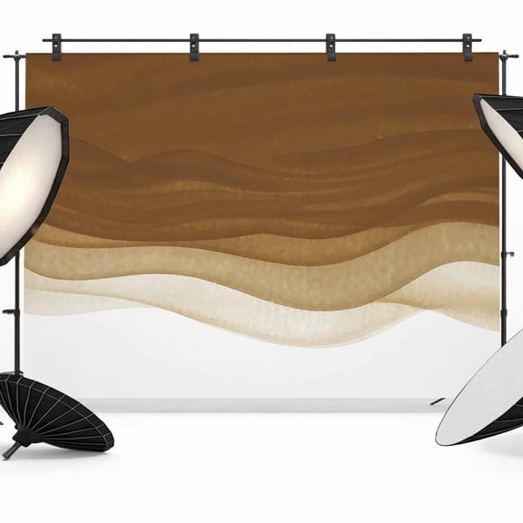 Brown Gradient Photography Backdrop 10x8FT, Watercolor Abstract Brown Gradient Water Ripples Photo Backdrops, Background for Photography Studio Photo Studio Background, Back Drop for Photoshoot