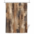 thumbnail image 1 of Brown Graffiti Art Shower Curtain, Abstract Distressed Ombre Painting Texture Waterproof Shower Curtain Set with 12 Hooks Lightweight Bath Curtains Fabric Bathroom Decor 60x72 Inches, 1 of 9