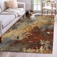 thumbnail image 1 of Brown Gray Area Rug 3x5 Washable Rug Non Slip Rustic Abstract Gradient Mottled Texture Large Area Rug Indoor Floor Carpet for Entryway Bedroom Kitchen Living Room Home Office Dining Room Nursery, 1 of 8