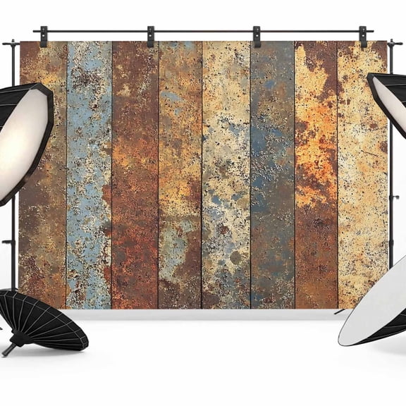 Brown Gray Backdrop for Photoshoot,Photography Photo Studio Background Wall Backdrop,Farmhouse Abstract Gradient Wooden Grain Back Drop Banner Panel for Portraits Wedding Party Live Streaming 8x6Ft