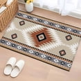 thumbnail image 1 of Brown Gray Boho Bathroom Mats 2x3 FT,Non Slip Small Kitchen Mat,Southwestern Ethnic Abstract Geometric Washable Soft Backed Front Door Throw Rugs Non-Shedding Indoor Outdoor Doormat for Entryway Sink, 1 of 8