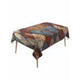 thumbnail image 1 of Brown Gray Plaid Table Cloth, Country Abstract Gradient Chic Check Waterproof Tablecloth for Rectangle Tables, Reusable Washable Fabric Table Cover for Restaurant Kitchen Dining Tables 60"x120", 1 of 6