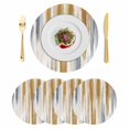 thumbnail image 1 of Brown Gray Round 13 Inch Placemats Set of 4, Vintage Abstract White Ombre Texture HeatResistant Non Slip Place Mats for Dining Table, Wipeable Braided Kitchen Table Mats for Housewarming, 1 of 9