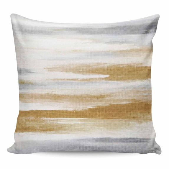 Brown Gray White Pillow Covers 18x18 Inch Decorative Throw Pillow Cover, Vintage Rustic Abstract Mottled Art Sofa Pillowcases Accent Cushion Case Home Decor Bedroom Living Room
