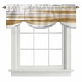 thumbnail image 1 of Brown Gray White Tie Up Valance Curtains for Windows, Kitchen Curtains Window Treatments, Vintage Rustic Abstract Mottled Art Short Window Shades Valances for Bedroom Bathroom Cafe 42"x18", 1 of 8