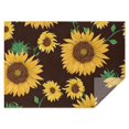 thumbnail image 1 of Brown Green Bud Sunflower Pattern Rectangle Tablecloth 60"x84",Waterproof Polyester Rectangle Table Cloth, Wipeable Spillproof Polyester Tablecloth for Dining, Camping, Indoor and Outdoor, 1 of 5