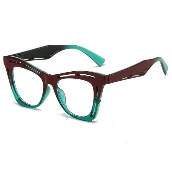 Brown Green Butterfly Anti-blue Light Reading Glasses 2.50 for Women Oversize Spring Hinge Readers +2.50