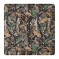 thumbnail image 1 of Brown Green Camo Leaves Branches Pattern Square Fitted Tablecloth with Elastic Edge,Square Table Cover,Washable Elastic Table Cover for Home Kitchen Party Decor 36"x36", 1 of 6