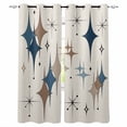 thumbnail image 1 of Brown Green Diamond Kitchen Curtains Modern Geometric Middle Century Beige Cafe Short Curtains for Bathroom Blackout Window Curtain Small Window Treatment Drapes for Bedroom Living Room 42"x45"x2, 1 of 9