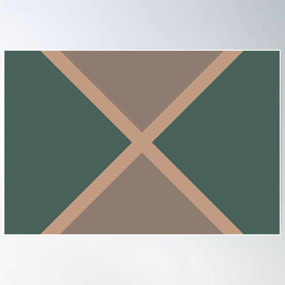 Brown Green Minimal Diagonal Line Pattern 2021 Color Of The Year Canyon Dusk Plus Bridle Leather & Equilibrium Poster Wall Art, Modern Wall Decor For Living Room Bedroom, 8x12 UNFRAMED