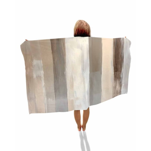 Brown Grey Beach Towels Oversized Super Absorbent, Abstract Neutral Textured Modern Minimalist Lightweight Bath Towel Quick Dry Sets For Bathroom/Pool/Rv Camping/Beach Play/Gym Room/Picnic 31"x62"