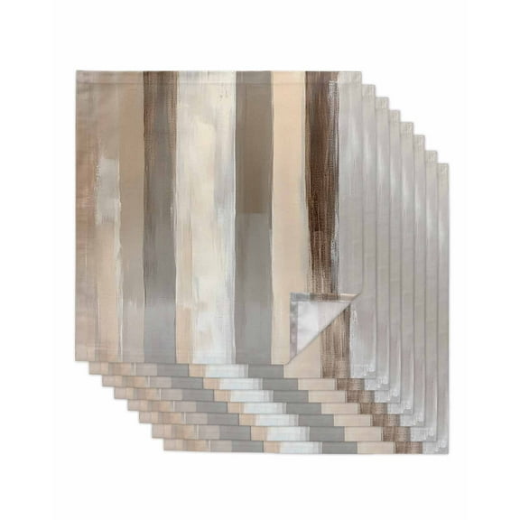 Brown Grey Cloth Napkins Washable Set of 8, Abstract Neutral Textured Modern Minimalist Reusable Dinner Table Napkins Cloth Bulk for Weddings Kitchen Restaurants Hotel Events Parties 20 x 20 Inch