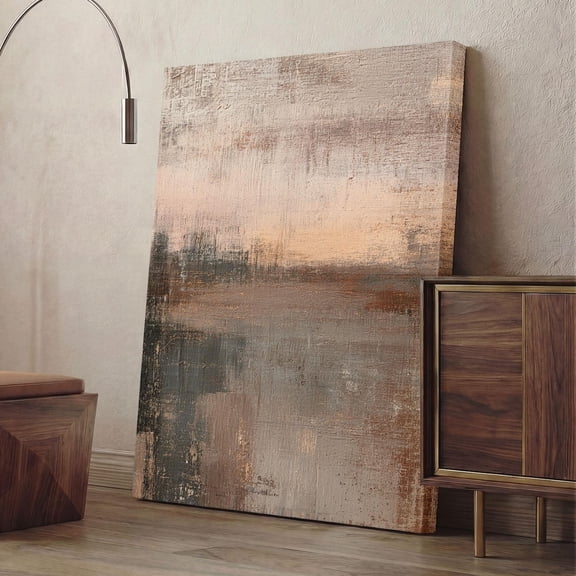 Brown Grey Horizon Poster, Unframed Paper Poster 8x10in