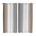 thumbnail image 1 of Brown Grey Kitchen Curtains 63 Inch Length, Gray Farmhouse Modern Rustic Grommet Top Bedroom Living Room Curtains, Light Filtering Cafe Curtain Drapes 2 Panels Set 84''x63'', 1 of 9