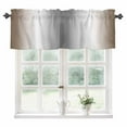 thumbnail image 1 of Brown Grey Kitchen Valances for Windows 42x12 Inch Kitchen Curtains Valances Rod Pocket Gray Farmhouse Modern Rustic Bathroom Window Valances for Window Treatment Decor, 1 of 6