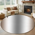 thumbnail image 1 of Brown Grey Round Rug 5ft Washable Circle Kitchen Rugs Non Slip Gray Farmhouse Modern Rustic Large Area Rug Indoor Floor Carpet for Bedroom Living Room Home Office Dining Room Nursery, 1 of 8