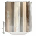 thumbnail image 1 of Brown Grey Shower Curtain, 48" x 72", Abstract Neutral Textured Modern Minimalist Waterproof Bathroom Curtain Washable Shower Curtain Set with 12 Hooks, 1 of 6