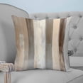 thumbnail image 1 of Brown Grey Throw Pillow Covers, Soft Pillowcases with Invisible Zipper, Abstract Neutral Textured Modern Minimalist Decorative Square Pillow Cushion Covers for Living Room Couch Sofa Bed 16x16 Inches, 1 of 8