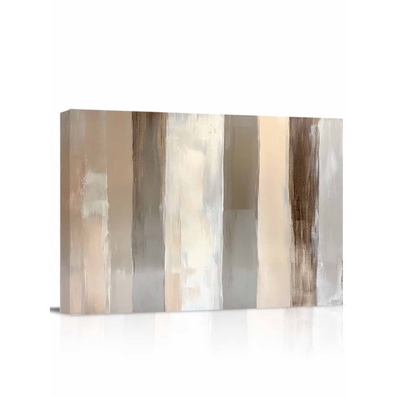 Brown Grey Wall Art for Living Room,Canvas Picture Wall Decor for Bathroom Bedroom,Abstract Neutral Textured Modern Minimalist Painting Artwork for Office Kitchen Hallway Dining Room Decor 12"x16"
