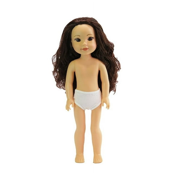Brown Hair Brown Eyed Doll Kayla – UNDRESSED 14 Inch Doll | American Fashion World