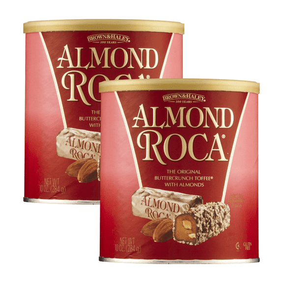 Brown & Haley Roca Buttercrunch Toffee with Chocolate & Almonds, 10 Oz. - 2 Cans