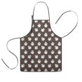 thumbnail image 1 of Brown Halloween Ghost Pattern Kids Aprons for Girls and Boys,Adjustable Neck Strap Toddler Aprons for Kids Cooking Baking,23.6"x19", 1 of 7
